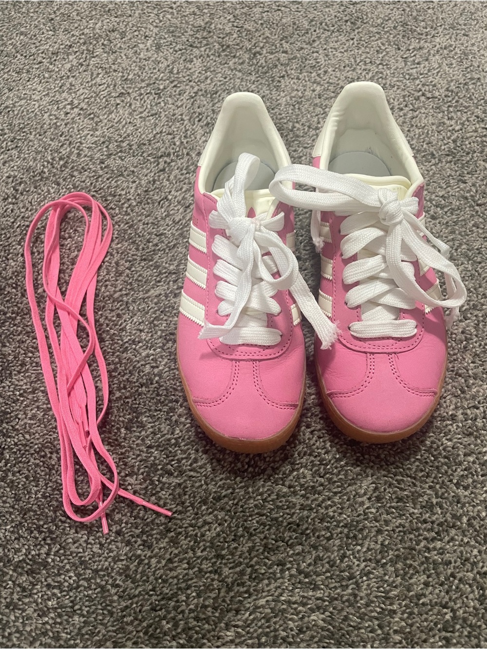 adidas Pink and White Classic Women's Sneakers